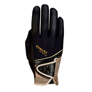 Roeckl Handschuh Madrid schwarz/gold 6,5