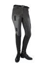 HKM Damen Reithose Hard Used Silikon Vollbesatz grau