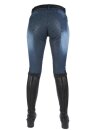 HKM Damen Reithose Hard Used Silikon Vollbesatz grau