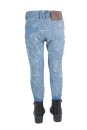 HKM Kinder Reithose Princess Denim-Alos Kniebesatz jeansblau