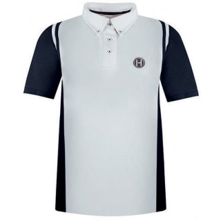 Harcour Techline Herren Turnier Polo Shirt Mabillon weiß-navy S