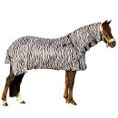 Euroriding Fliegendecke mit abnehmbarem Hals Zebra schwarz/weiß