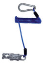 Norton Anbindestrick mit Spiralfeder 30 cm bis 150 cm blau