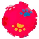 Kerbl Hundespielzeug Vinyl Ball Pfotenabdrücke farblich sortiert