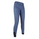 HKM Damen Reithose Santa Rosa Silikon Vollbesatz jeansblau