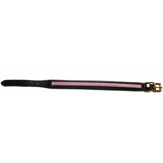 Otto Schumacher Hundehalsband negro/rosa 45 cm