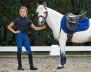 QHP Reitleggings Yara Knie Grip kobaltblau