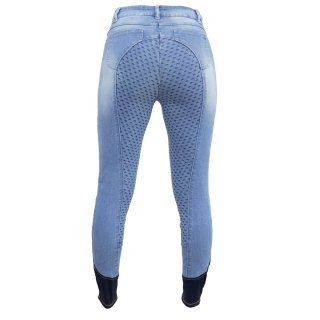 USG Jeansreithose Pony-Love Full Grip schwarz/blau