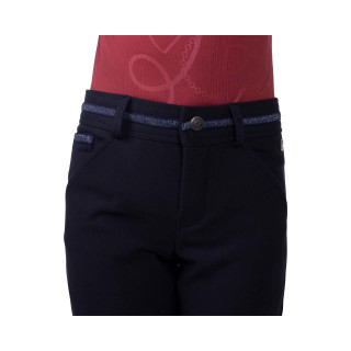 QHP Kinder Winter Reithose Carrie Full Grip navy 152