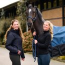 QHP Damen Pullover mit halbem Reißverschluss Teddie schwarz