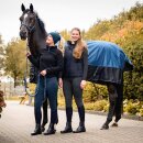 QHP Damen Pullover mit halbem Reißverschluss Teddie schwarz