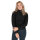 QHP Damen Pullover mit halbem Reißverschluss Teddie schwarz