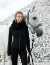 LeMieux Halfter Aspen mit Fischgrätmuster grau