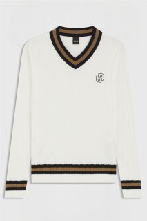 Boss Equestrian Herren Strickpullover Cable Soft Jan cream