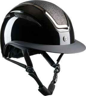 Equipage Reithelm Mips Guardian Glossy Glitter Top schwarz glänzend